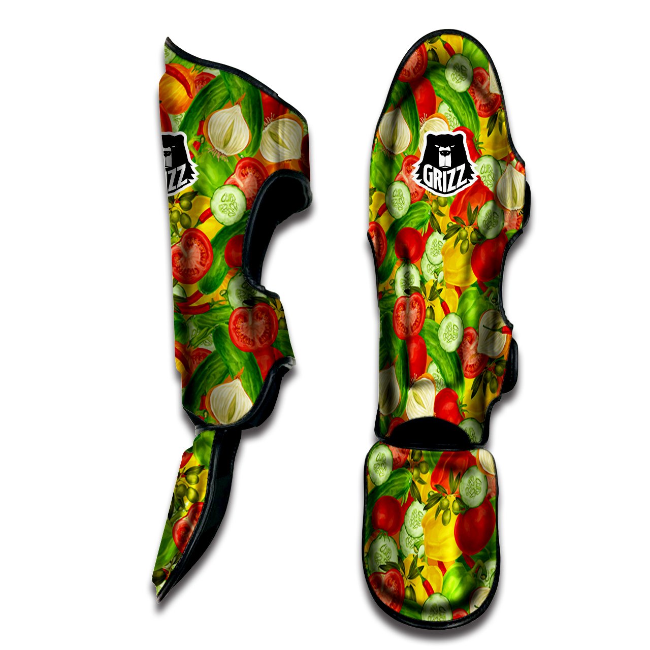 Pattern Vegan Print Pattern Muay Thai Shin Guards-grizzshop