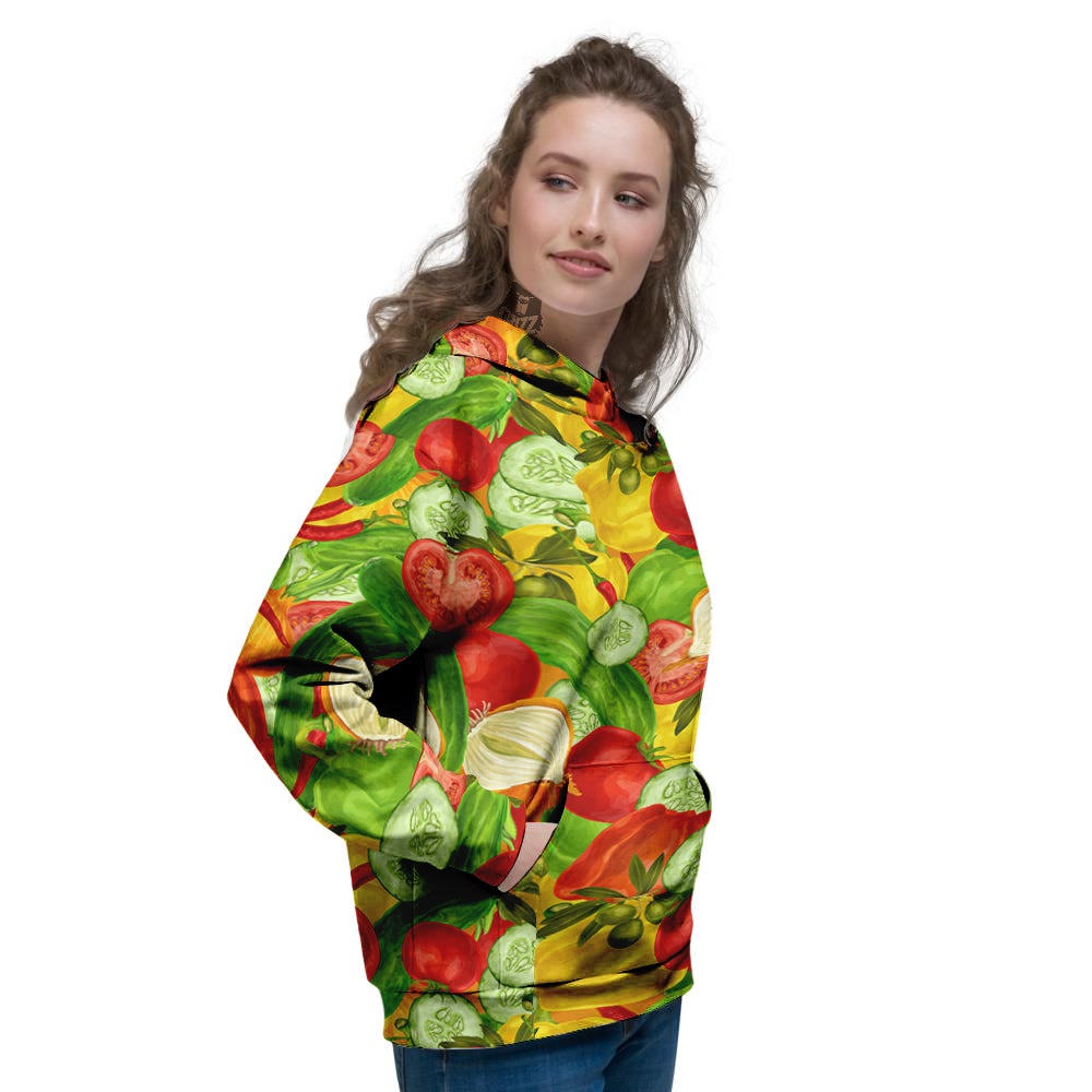 Pattern Vegan Print Pattern Women's Hoodie-grizzshop