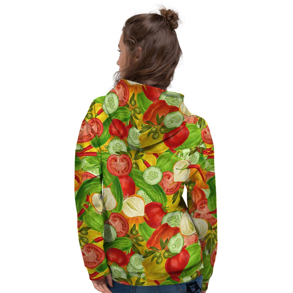 Pattern Vegan Print Pattern Women's Hoodie-grizzshop
