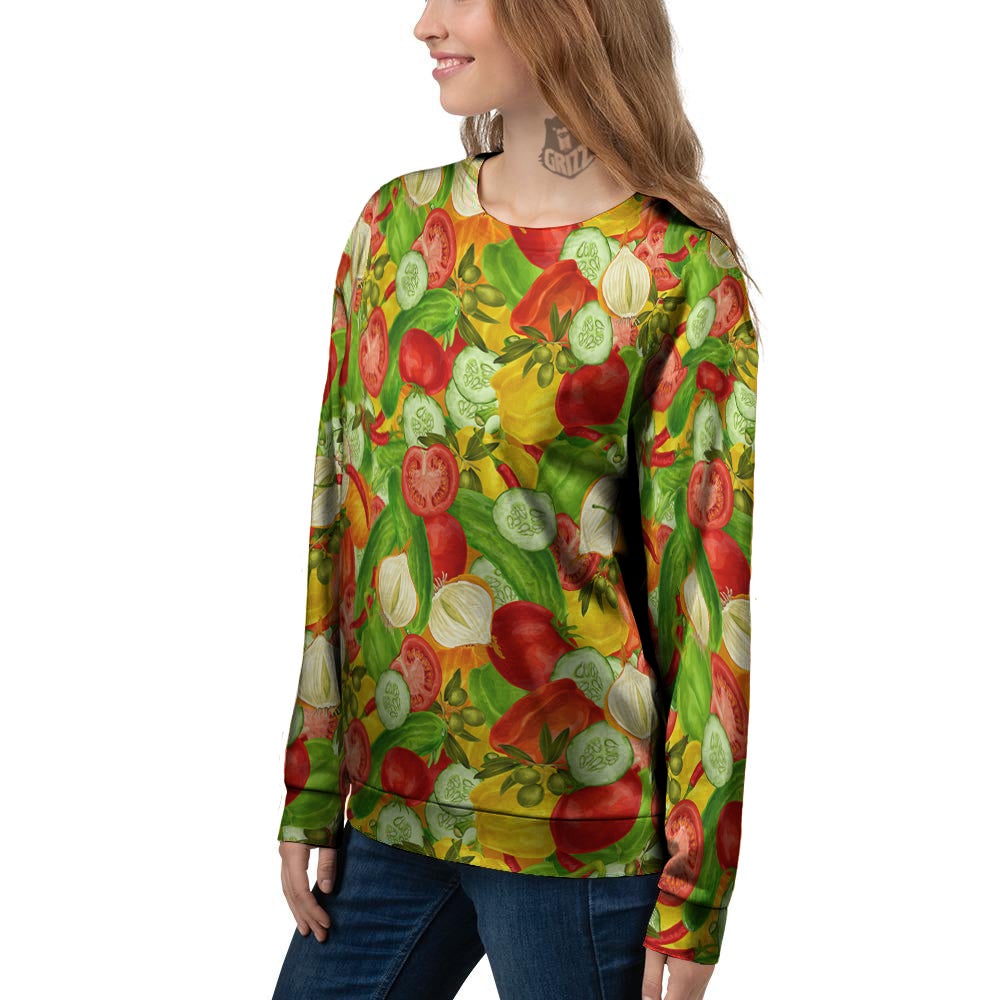Pattern Vegan Print Pattern Women's Sweatshirt-grizzshop