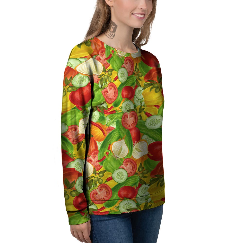 Pattern Vegan Print Pattern Women's Sweatshirt-grizzshop