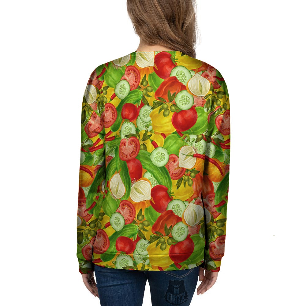 Pattern Vegan Print Pattern Women's Sweatshirt-grizzshop
