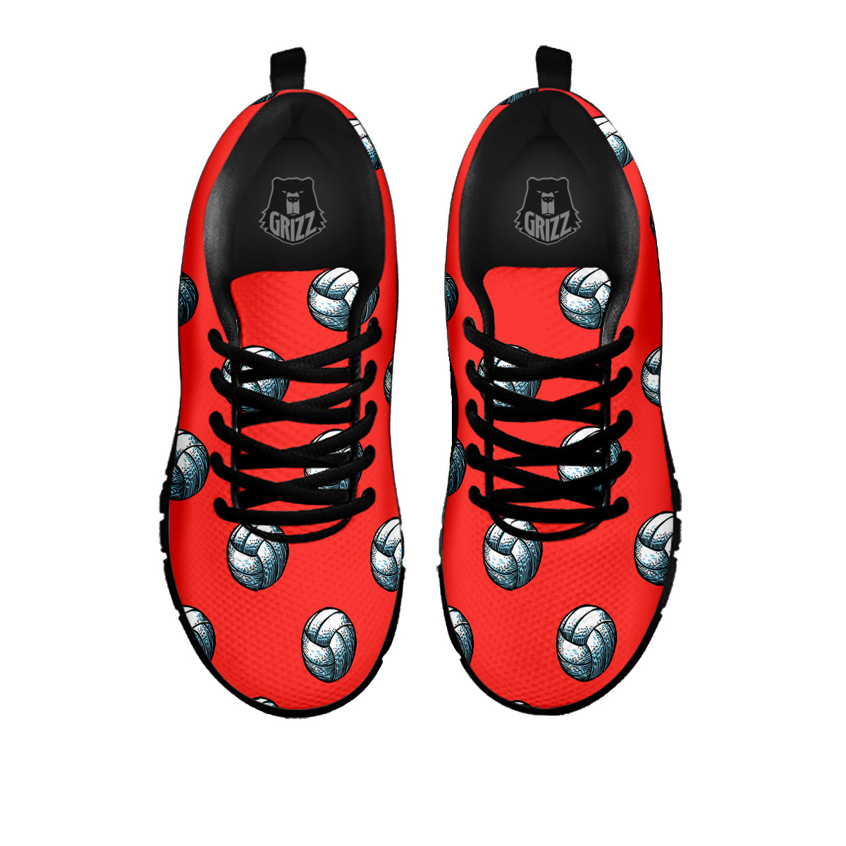 Pattern Volleyball Print Pattern Black Sneaker-grizzshop