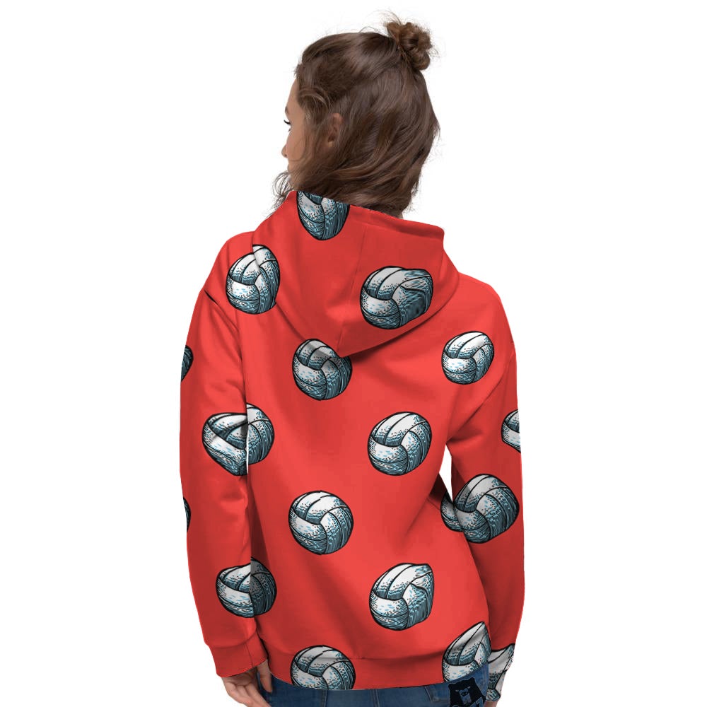 Pattern Volleyball Print Pattern Women's Hoodie-grizzshop