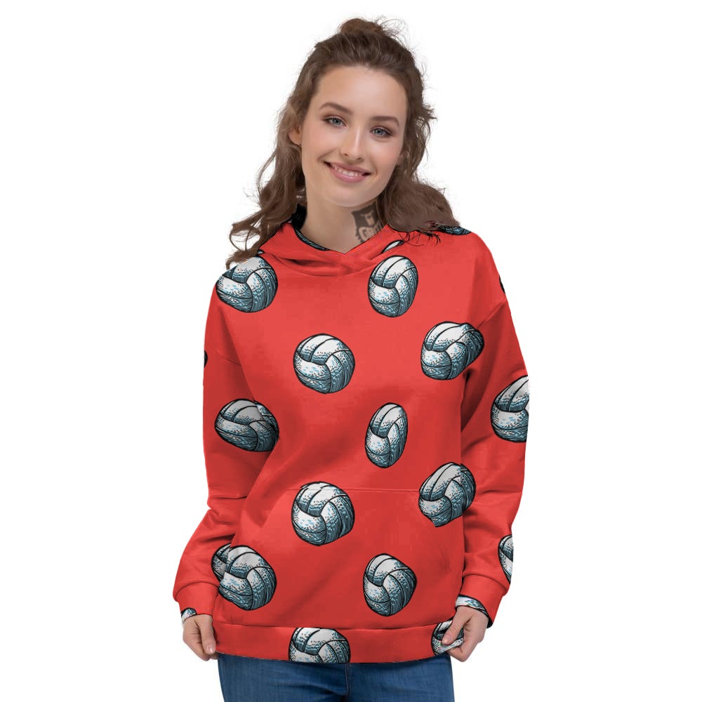 Pattern Volleyball Print Pattern Women's Hoodie-grizzshop