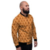 Pattern Waffle Print Men's Bomber Jacket-grizzshop