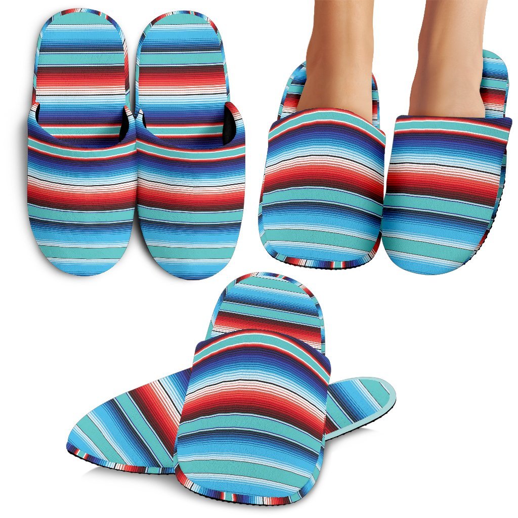 Pattern Print Baja Mexican Blanket Serape Premium Home Slippers-grizzshop