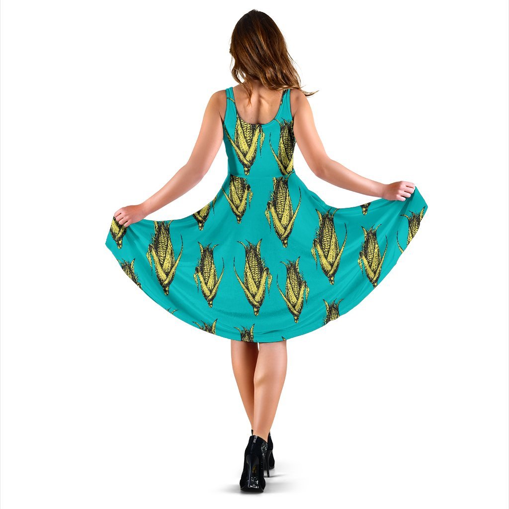 Pattern Print Corn Dress-grizzshop