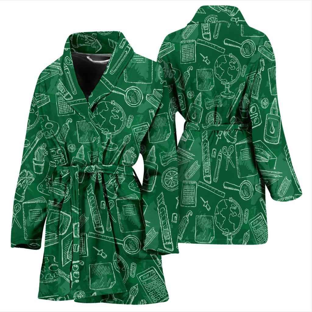 Pattern Teacher Print Pattern Print Women Long Robe-grizzshop