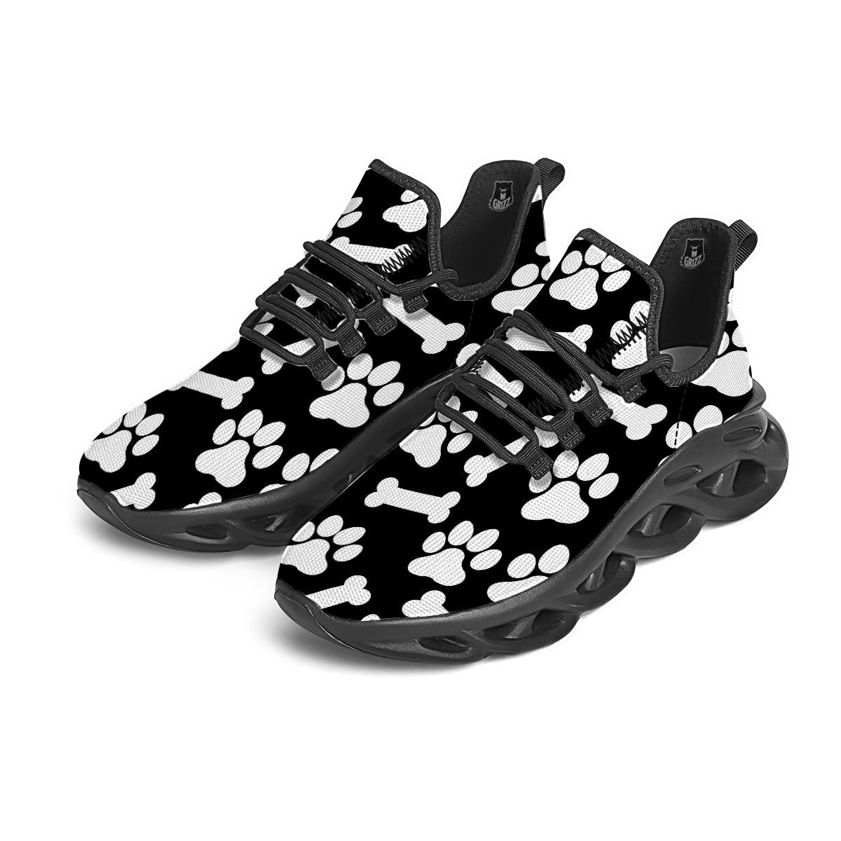 Paw Black Running Shoes-grizzshop