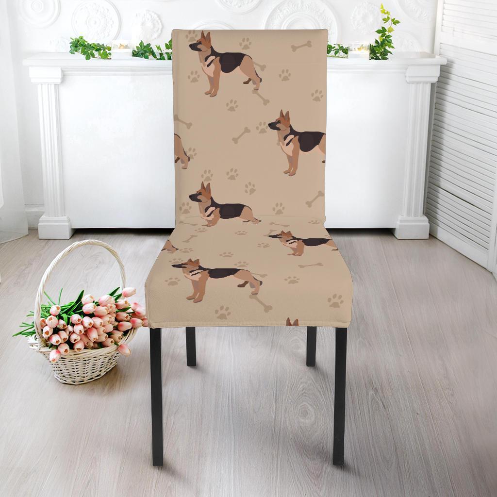 Paw German Shepherd Pattern Print Chair Cover-grizzshop