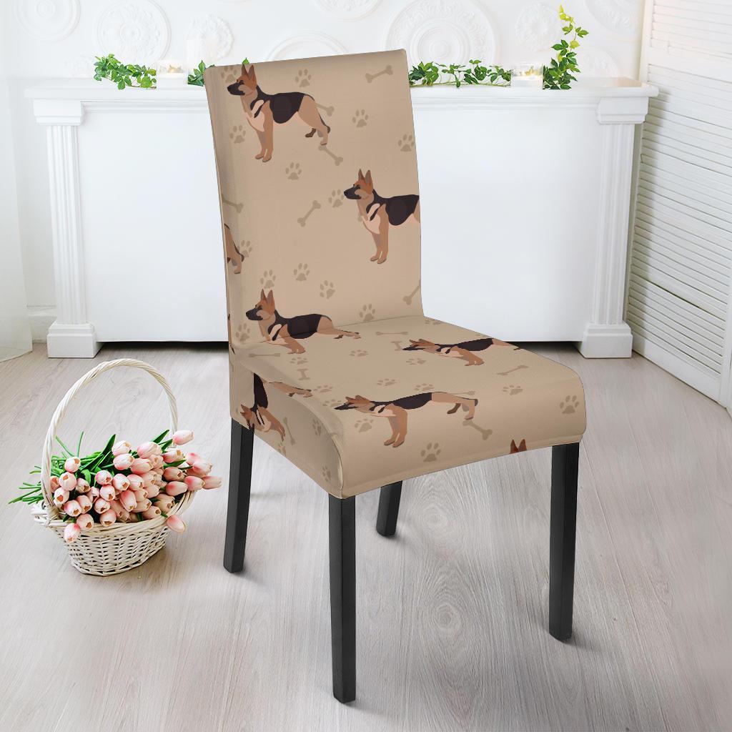 Paw German Shepherd Pattern Print Chair Cover-grizzshop