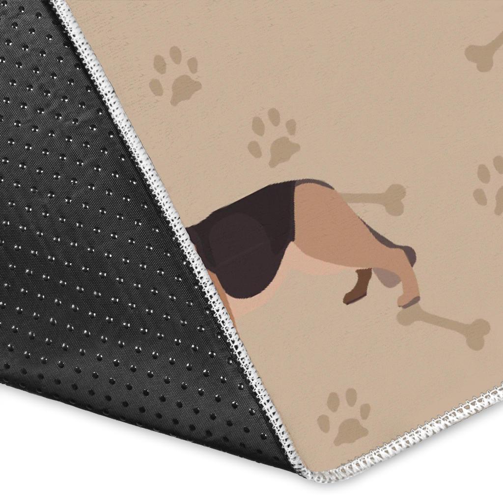 Paw German Shepherd Pattern Print Floor Mat-grizzshop