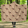 Paw German Shepherd Pattern Print Hooded Blanket-grizzshop