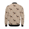 Paw German Shepherd Pattern Print Men's Bomber Jacket-grizzshop