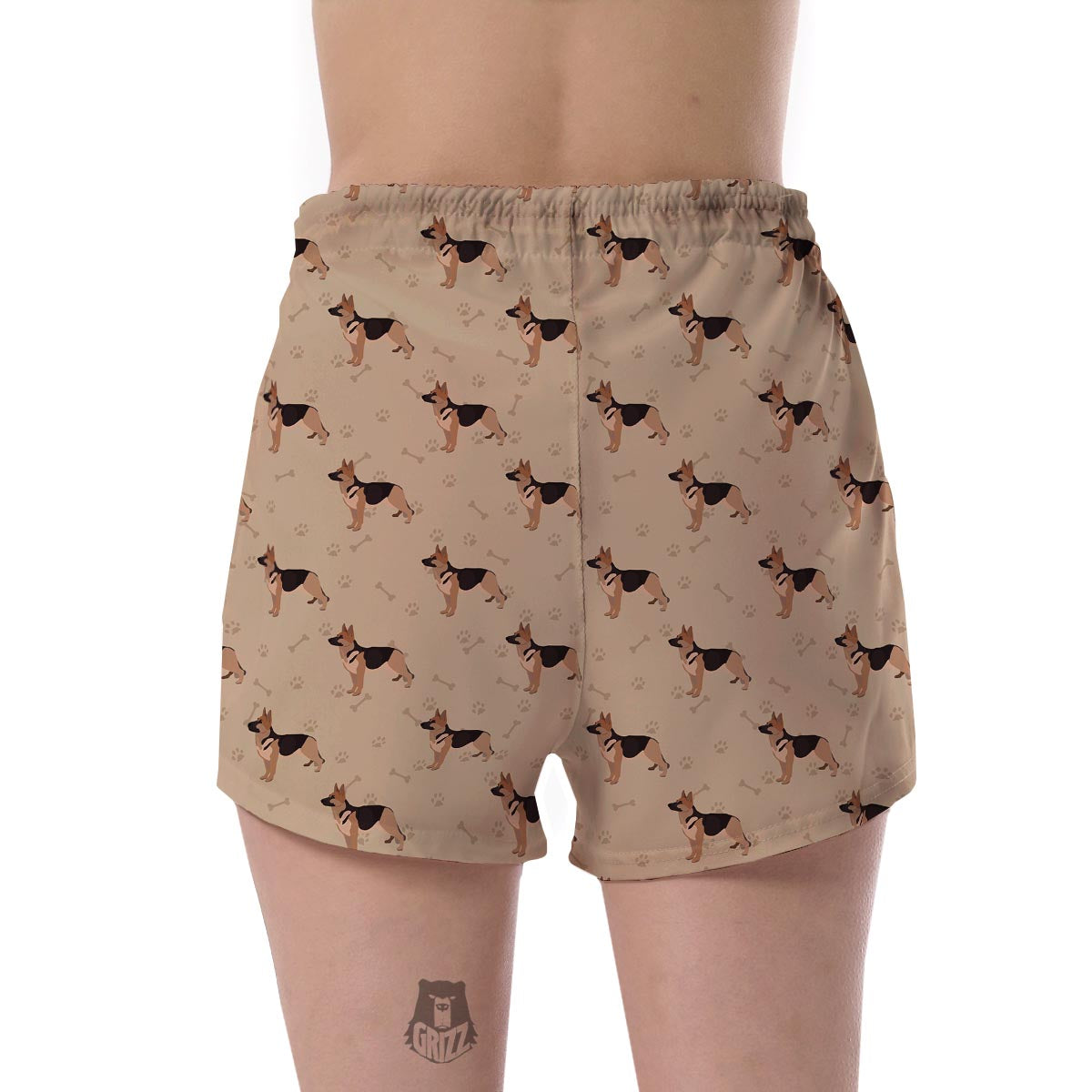 Paw German Shepherd Pattern Print Women's Shorts-grizzshop