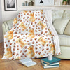 Paw Golden Retriever Pattern Print Blanket-grizzshop