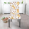 Paw Golden Retriever Pattern Print Chair Cover-grizzshop