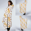 Paw Golden Retriever Pattern Print Hooded Blanket-grizzshop