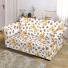 Paw Golden Retriever Pattern Print Loveseat Cover-grizzshop