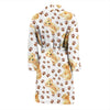 Paw Golden Retriever Pattern Print Men Long Robe-grizzshop