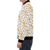 Paw Golden Retriever Pattern Print Men's Bomber Jacket-grizzshop