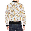 Paw Golden Retriever Pattern Print Men's Bomber Jacket-grizzshop