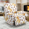 Paw Golden Retriever Pattern Print Recliner Cover-grizzshop