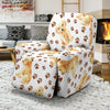 Paw Golden Retriever Pattern Print Recliner Cover-grizzshop