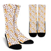 Paw Golden Retriever Pattern Print Unisex Crew Socks-grizzshop