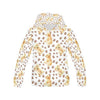 Paw Golden Retriever Pattern Print Women Pullover Hoodie-grizzshop