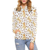 Paw Golden Retriever Pattern Print Women Pullover Hoodie-grizzshop