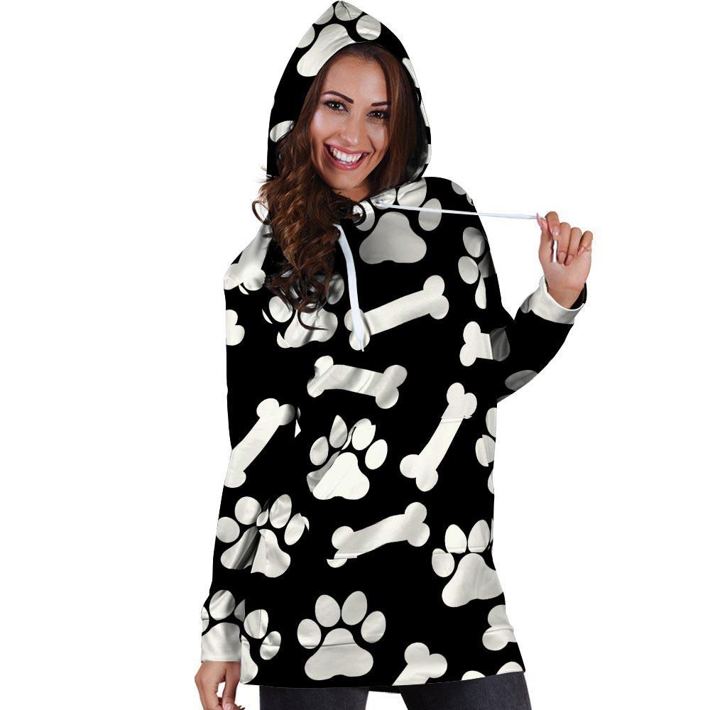 Paw Hoodie Dress-grizzshop