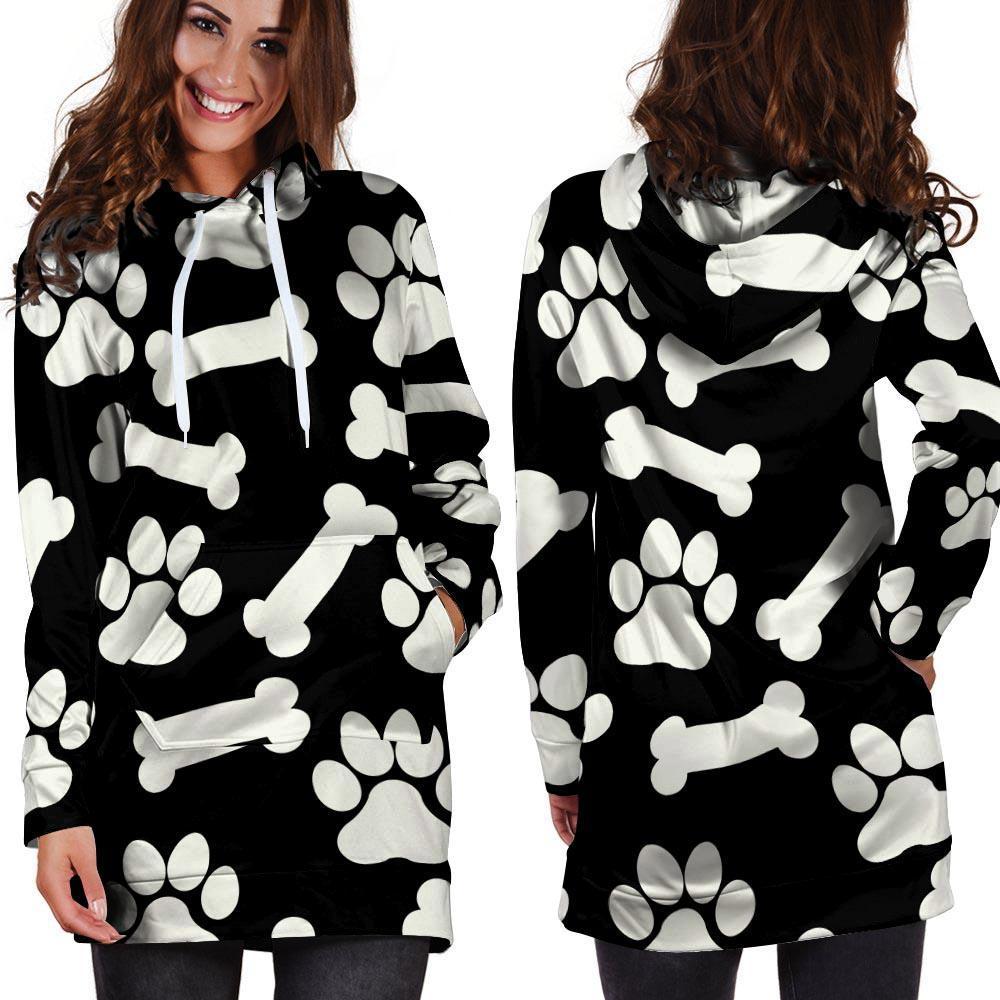 Paw Hoodie Dress-grizzshop