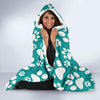 Paw Pattern Print Hooded Blanket-grizzshop