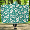 Paw Pattern Print Hooded Blanket-grizzshop