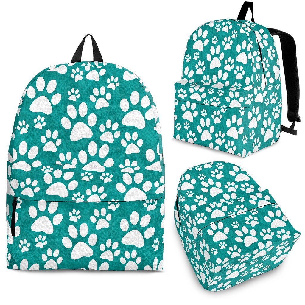 Paw Pattern Print Premium Backpack-grizzshop