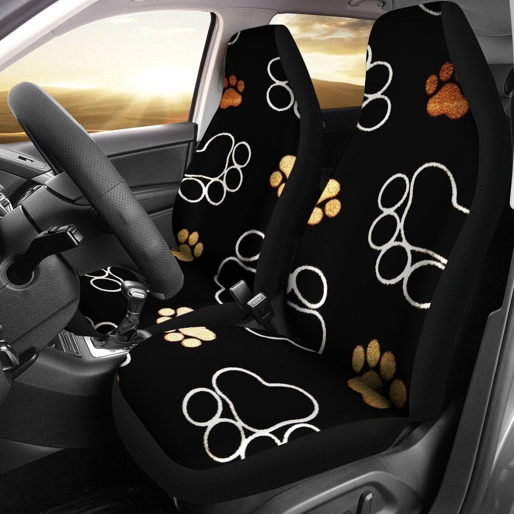 Paw Pattern Print Universal Fit Car Seat Cover-grizzshop