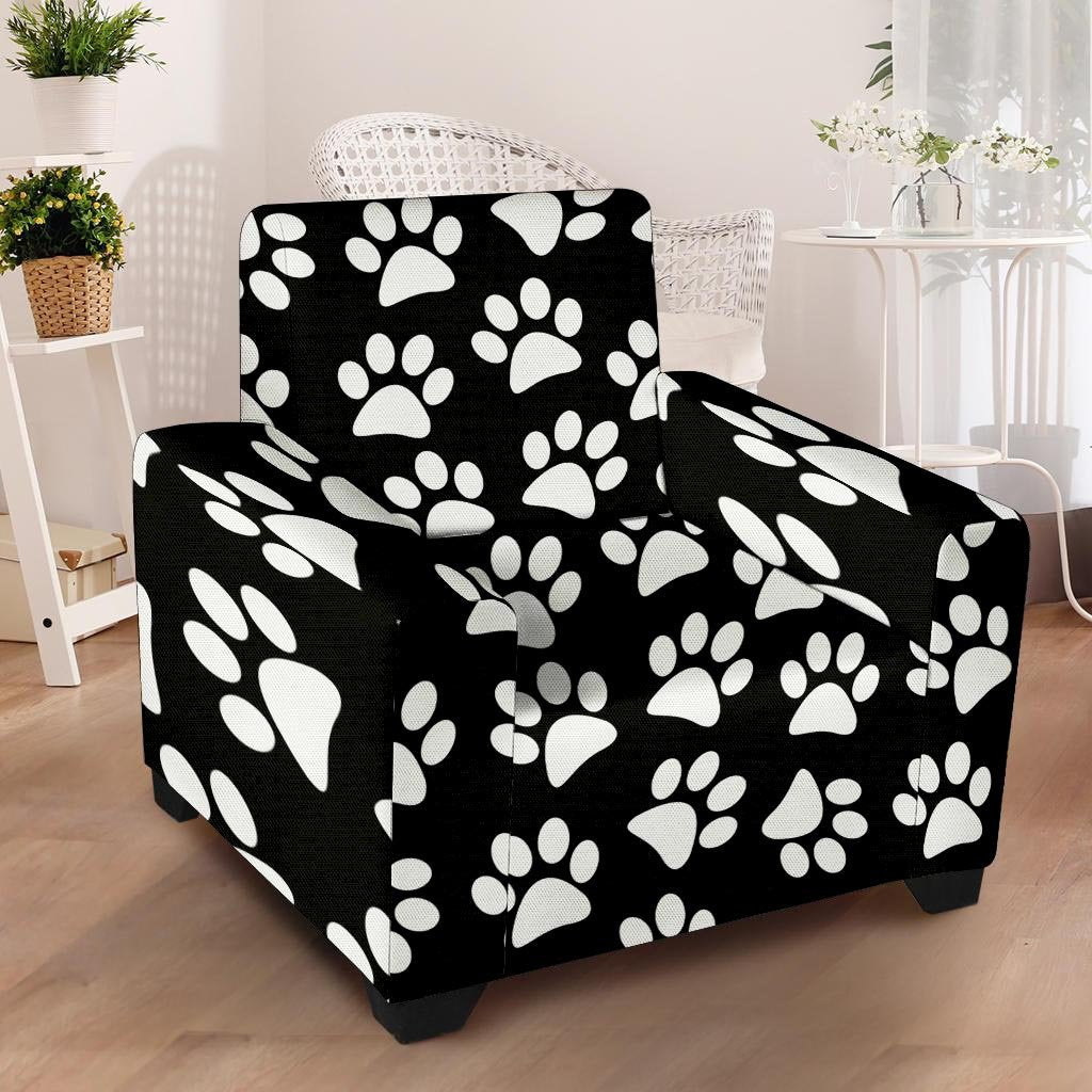 Paw Print Armchair Cover-grizzshop