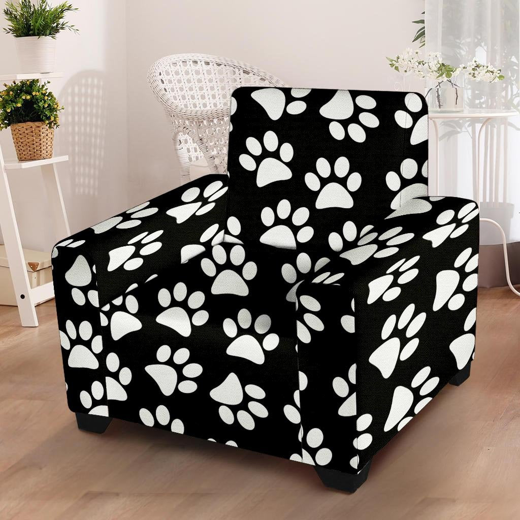 Paw Print Armchair Cover-grizzshop