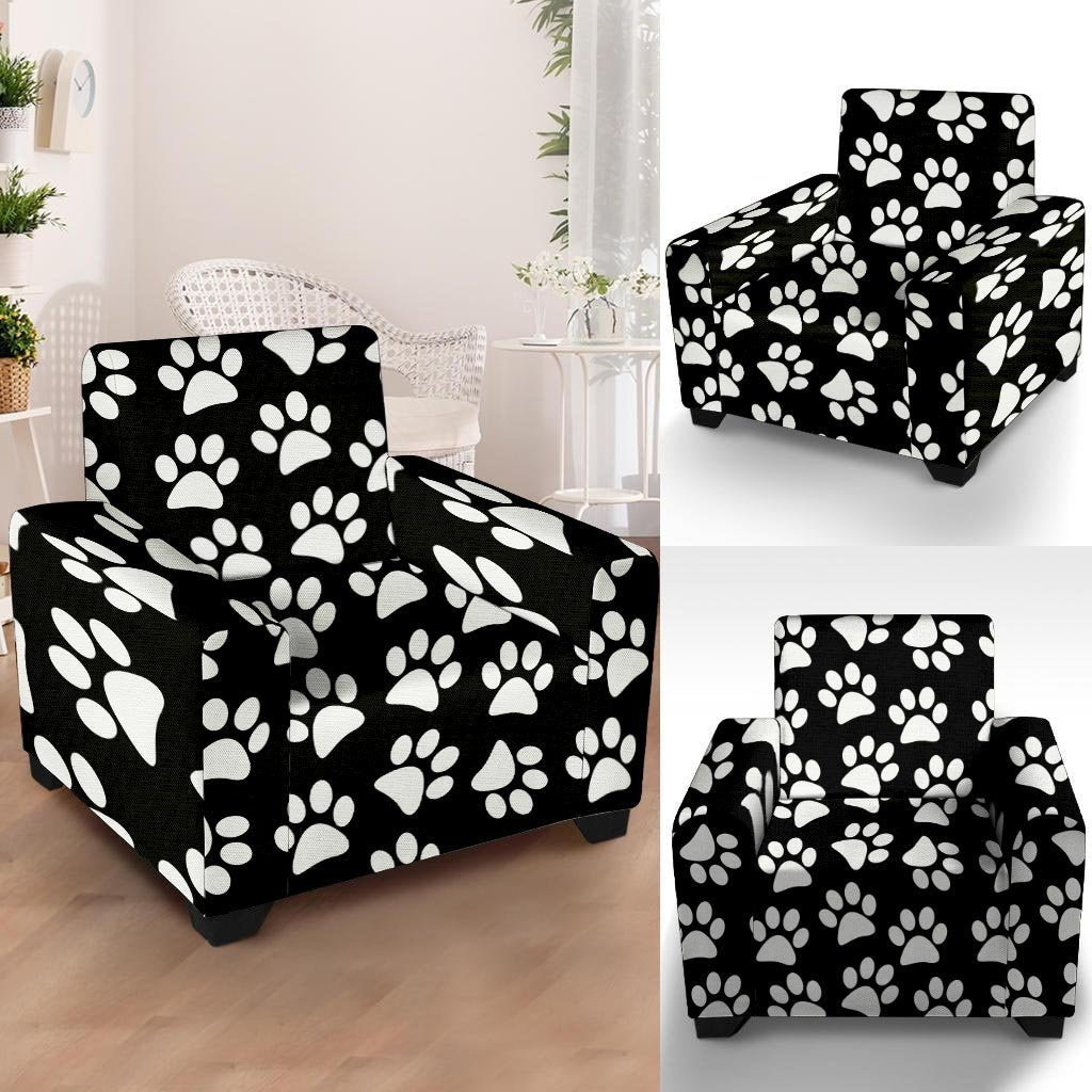 Paw Print Armchair Cover-grizzshop