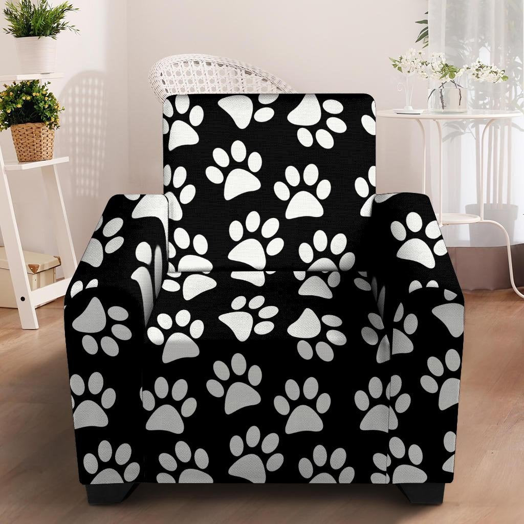 Paw Print Armchair Cover-grizzshop