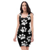 Paw Print Bodycon Dress-grizzshop