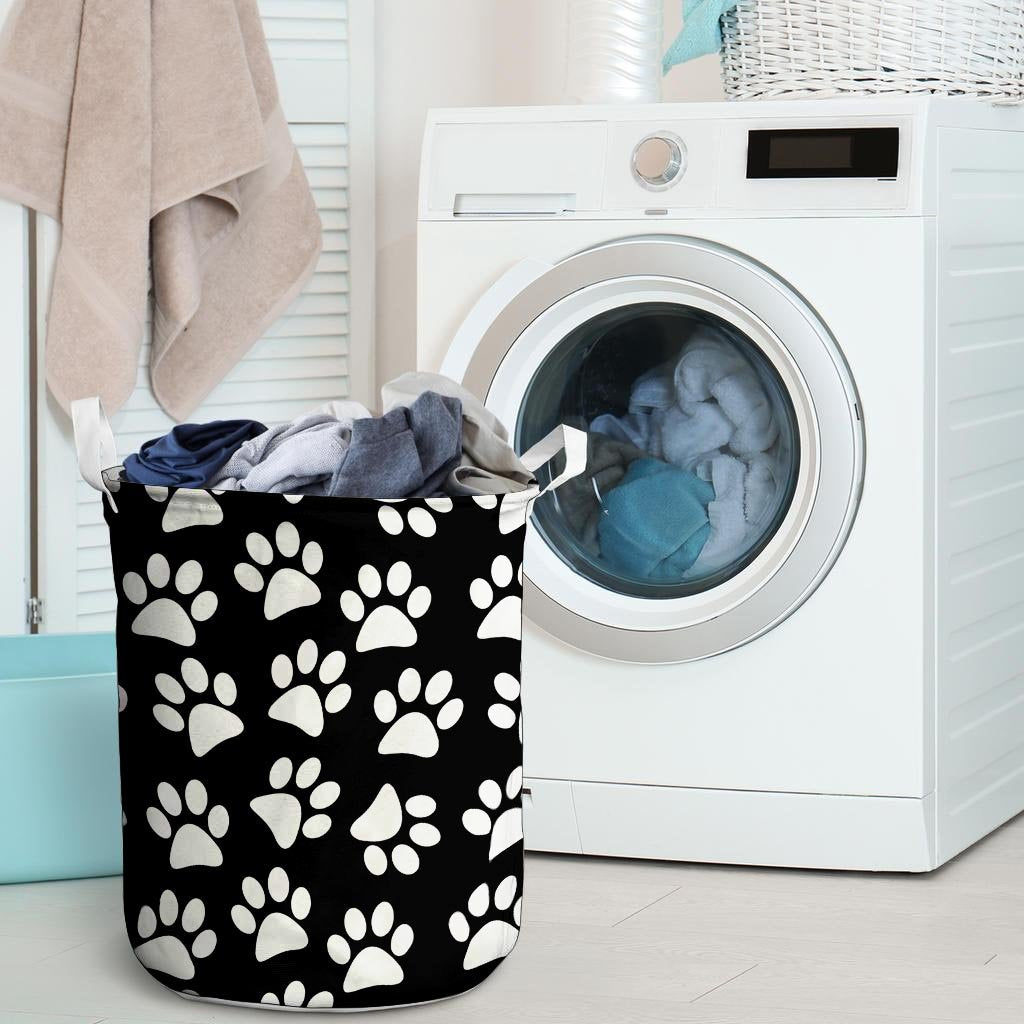 Paw Print Laundry Basket-grizzshop