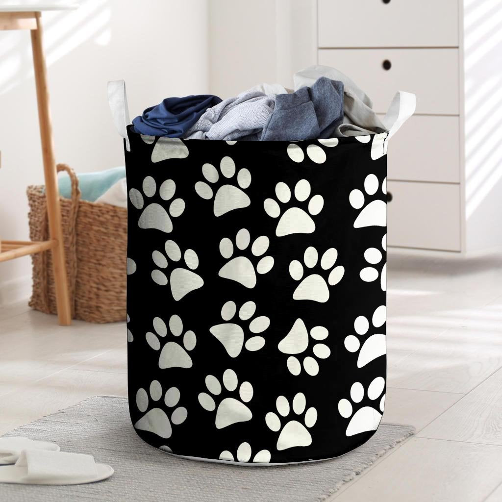 Paw Print Laundry Basket-grizzshop