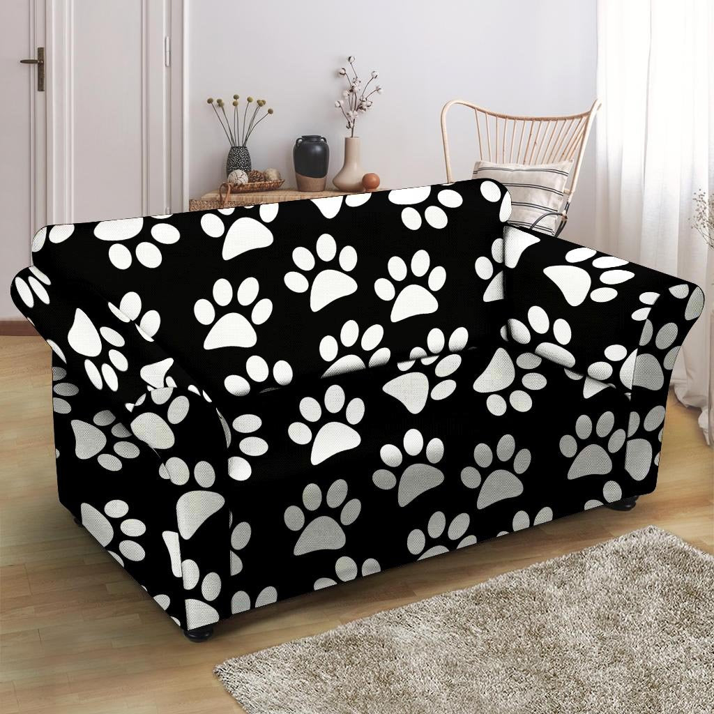 Paw Print Loveseat Cover-grizzshop