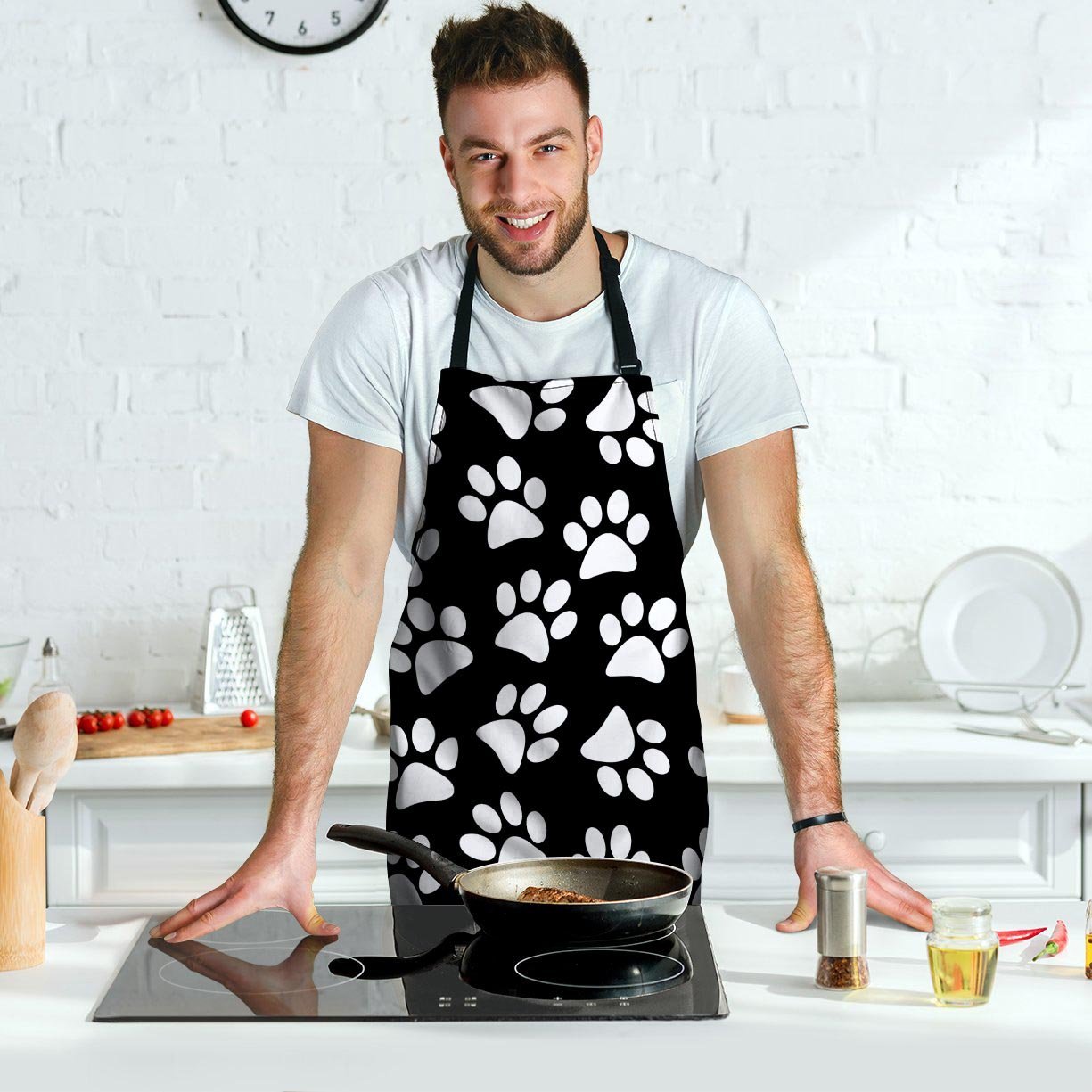 Paw Print Men's Apron-grizzshop