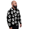 Paw Print Men's Bomber Jacket-grizzshop