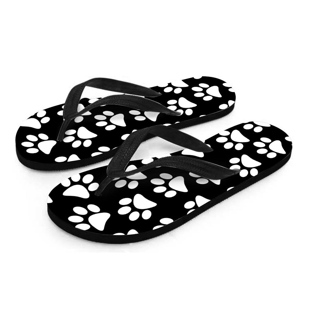 Paw Print Men's Flip Flops-grizzshop