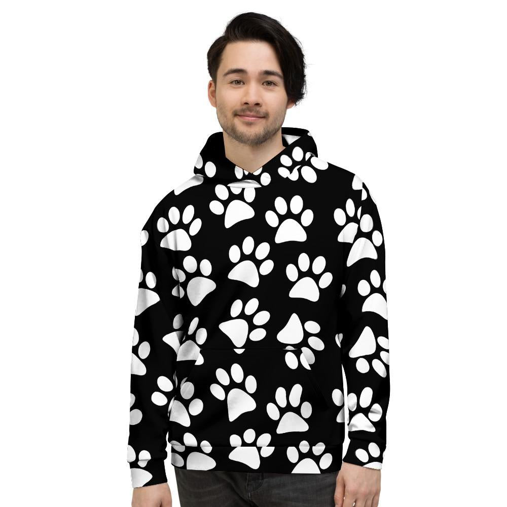Paw Print Men's Hoodie-grizzshop